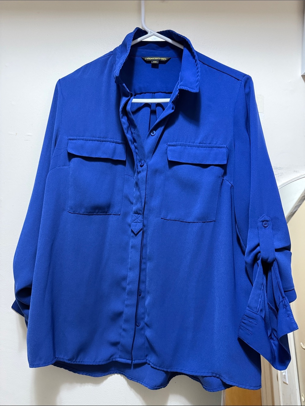 Catherine Malandrino Cobalt Blue Button-Down Shirt